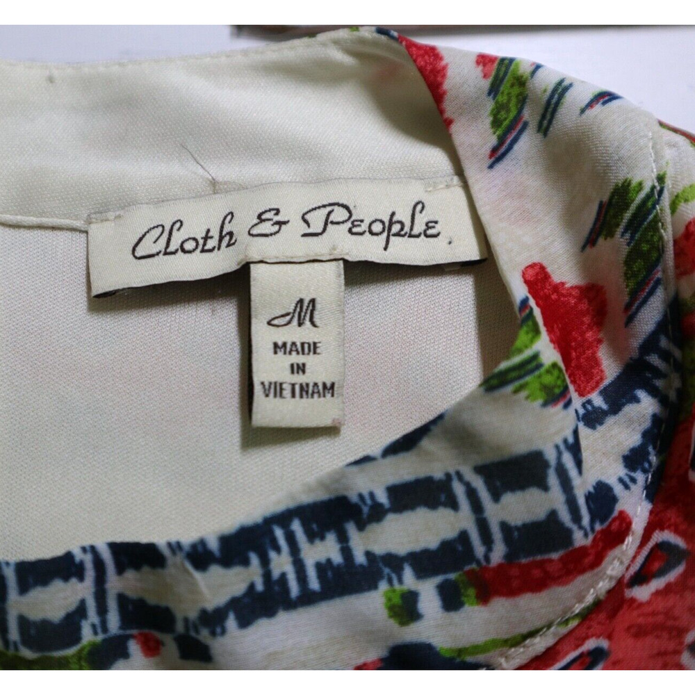 Cloth & People Size M Geometric Print A-Line Dress Multicolor - Picture 8 of 9